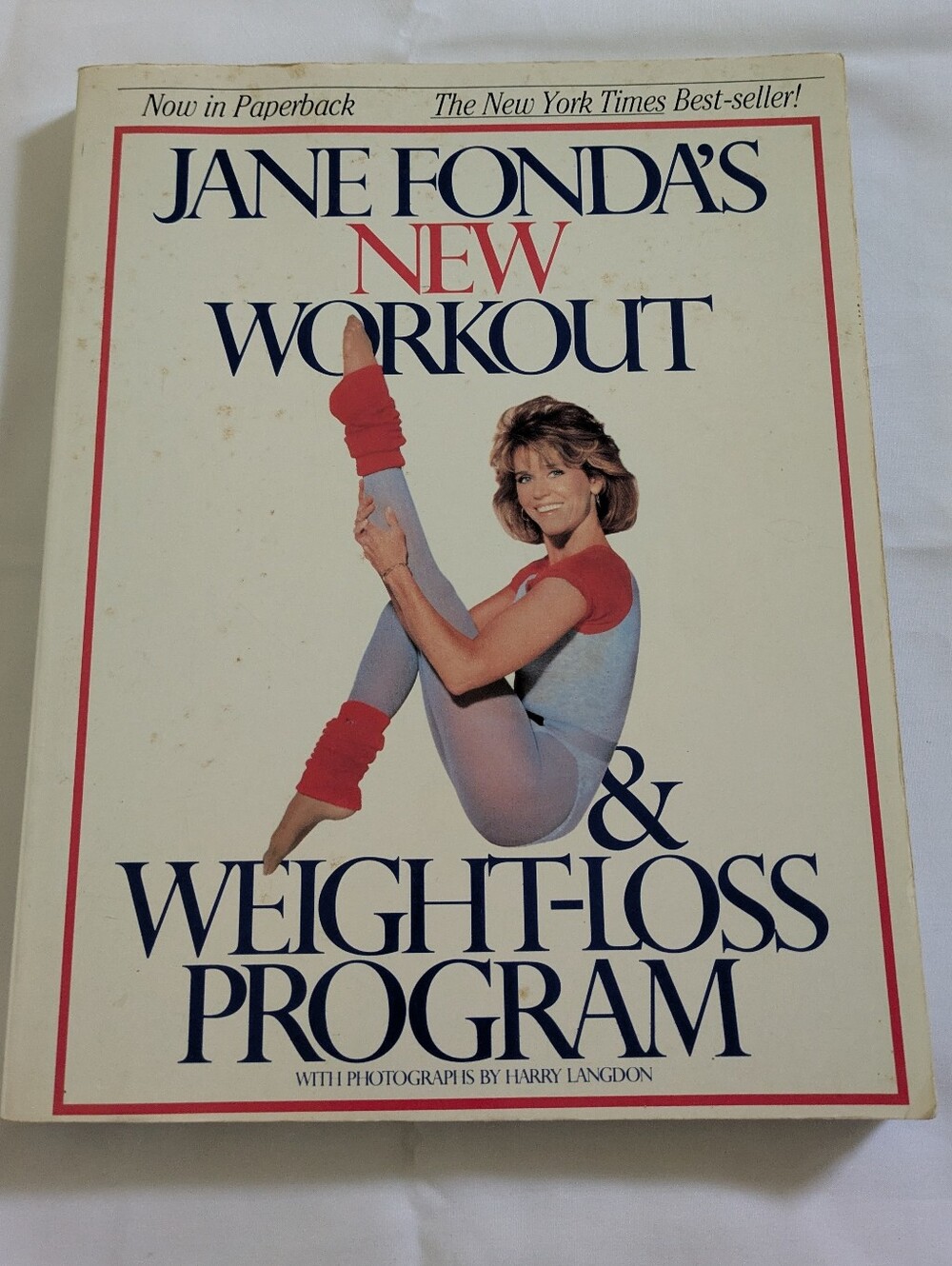 Jane Fonda Workout & Weight-Loss Program 1986 Illustrated Paperback Book
